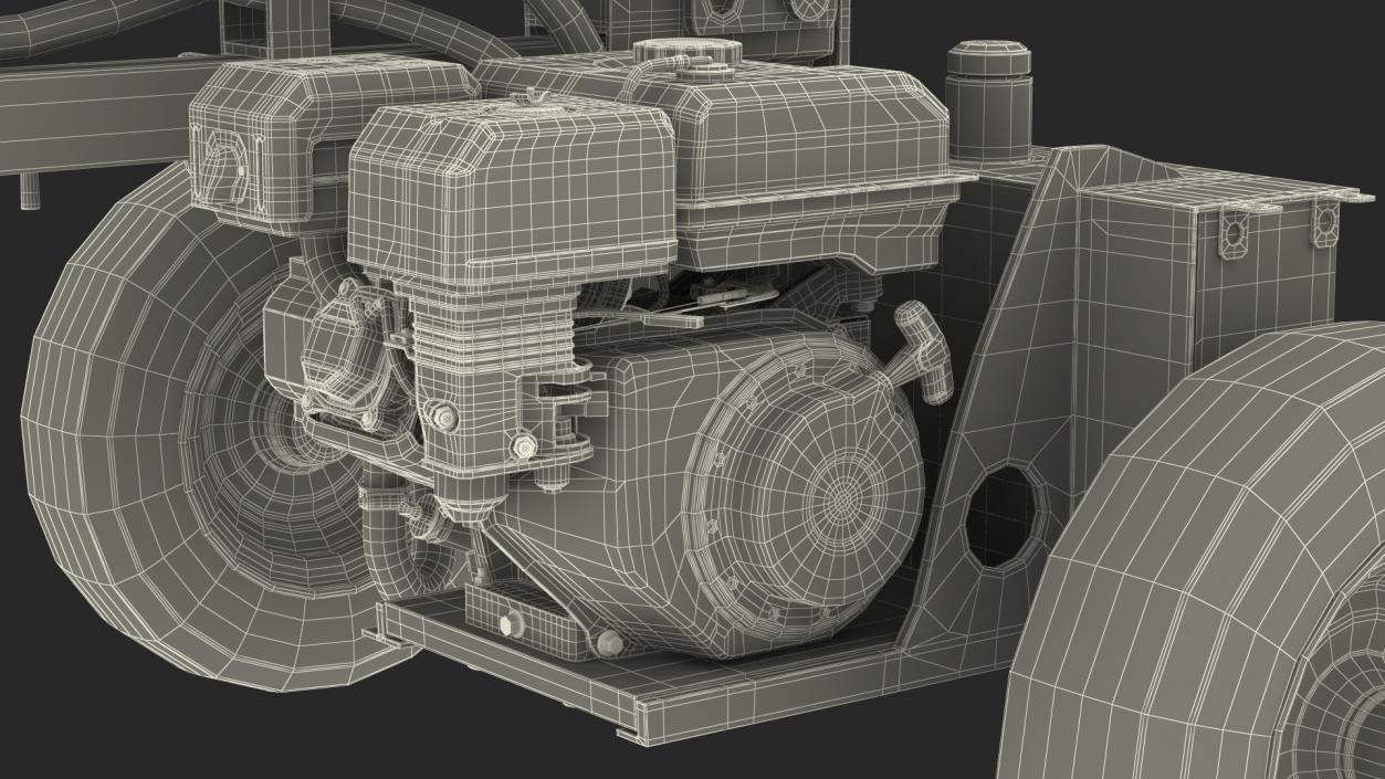 3D model Hydraulic Lumberjack Log Splitter Rigged