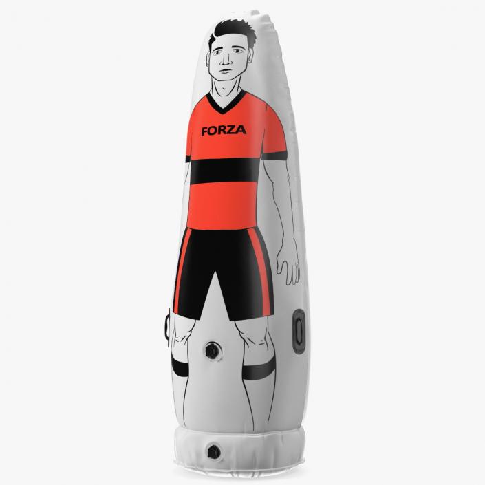 3D model Soccer Kick Training Dummy Senior Red T-shirt