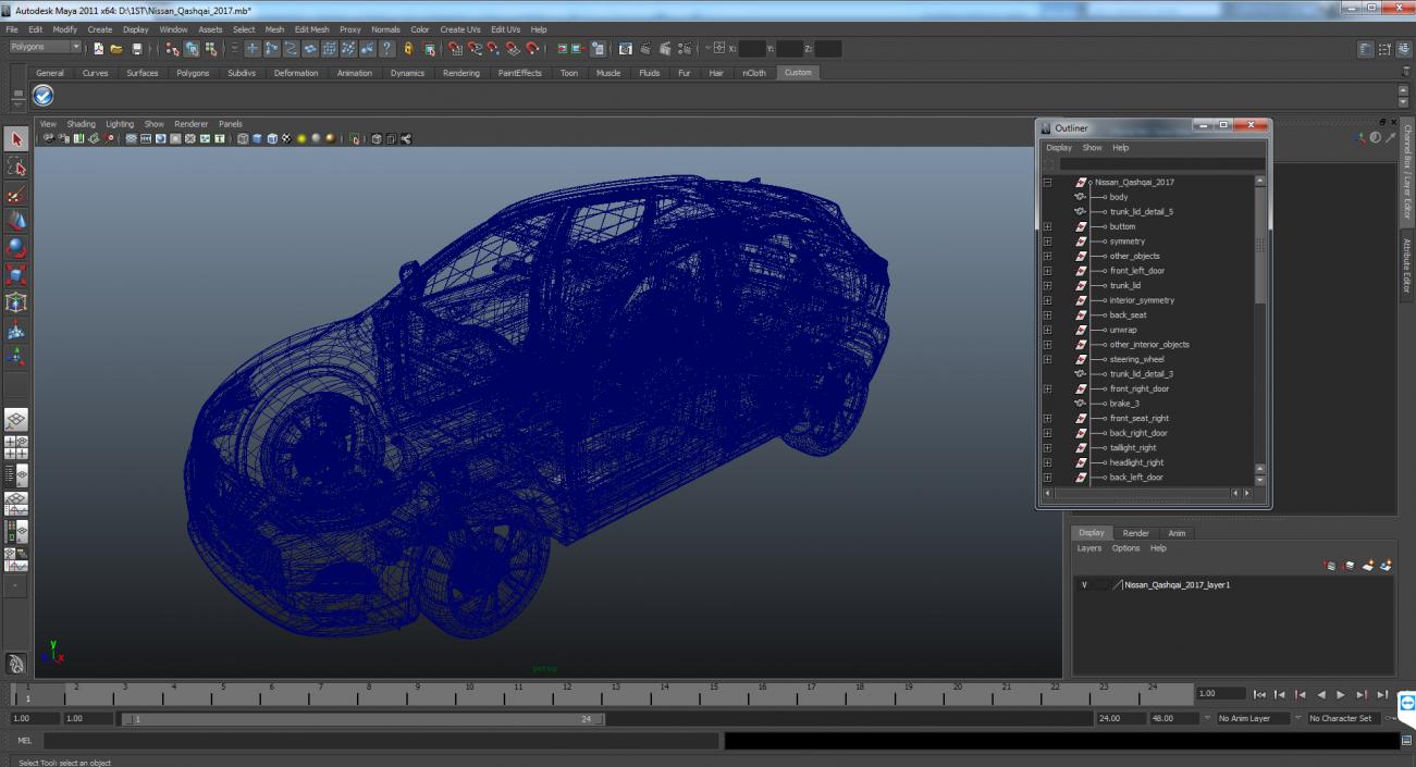 Nissan Qashqai 2017 3D model