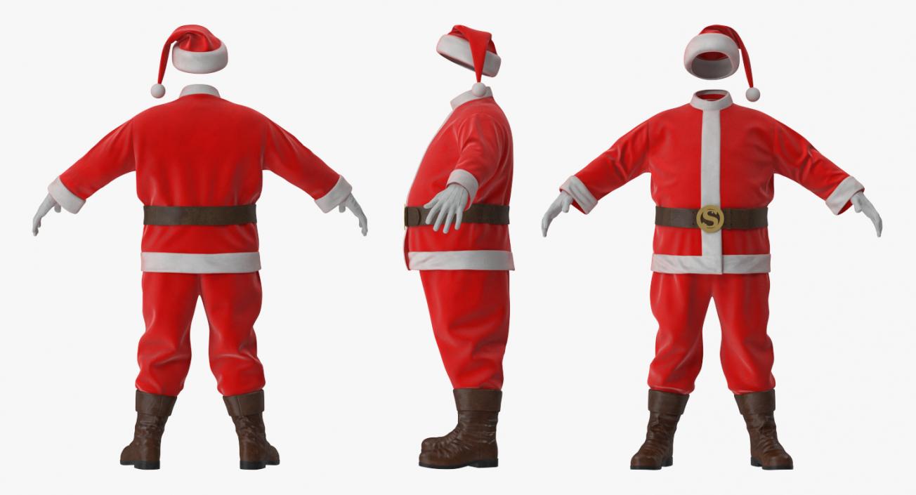 Santa Claus Costume 3D model