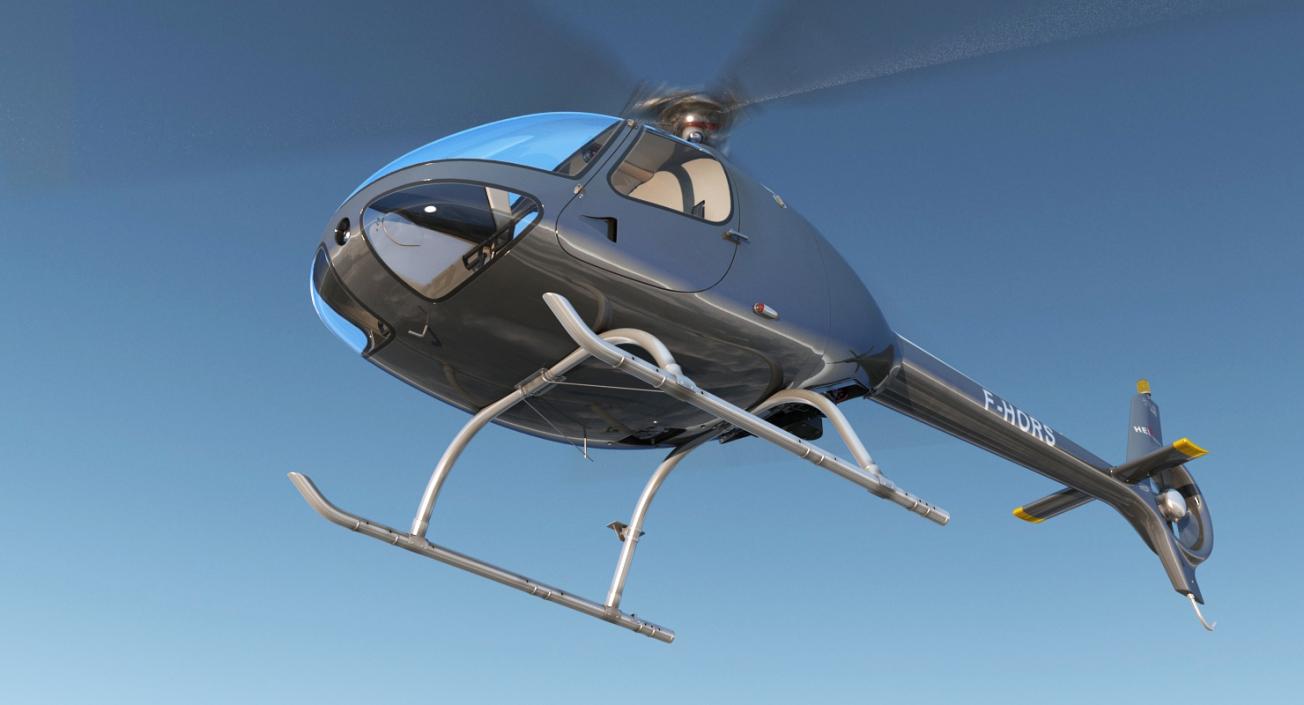 Rigged Private Helicopters Collection 6 3D model