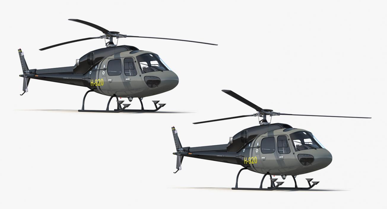 Rigged Private Helicopters Collection 6 3D model