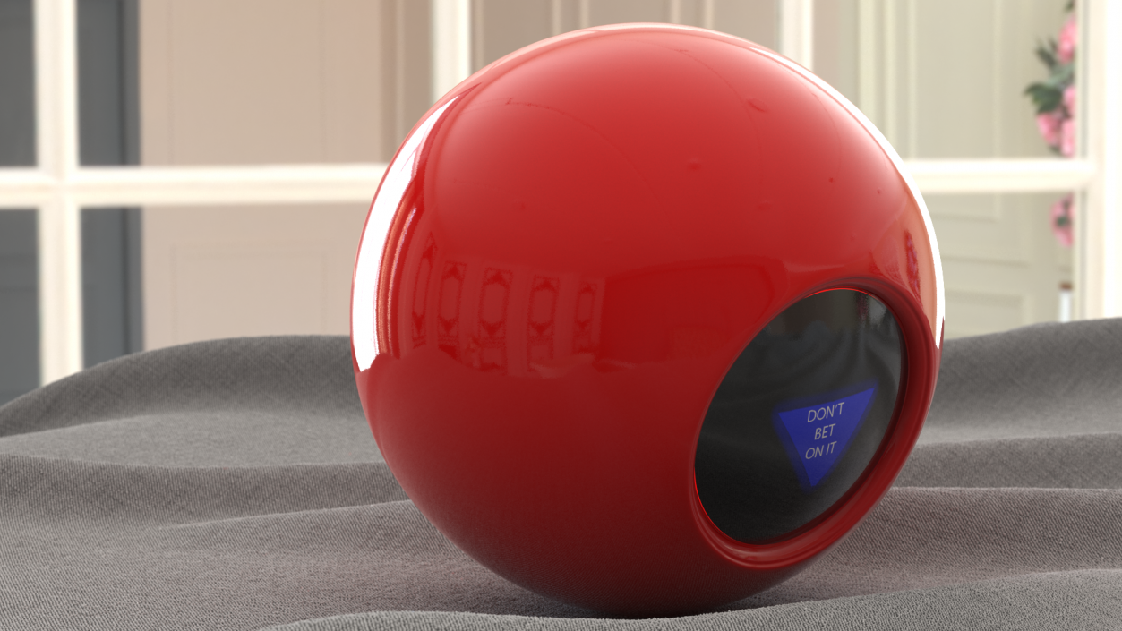 3D Red Magic 8 Ball