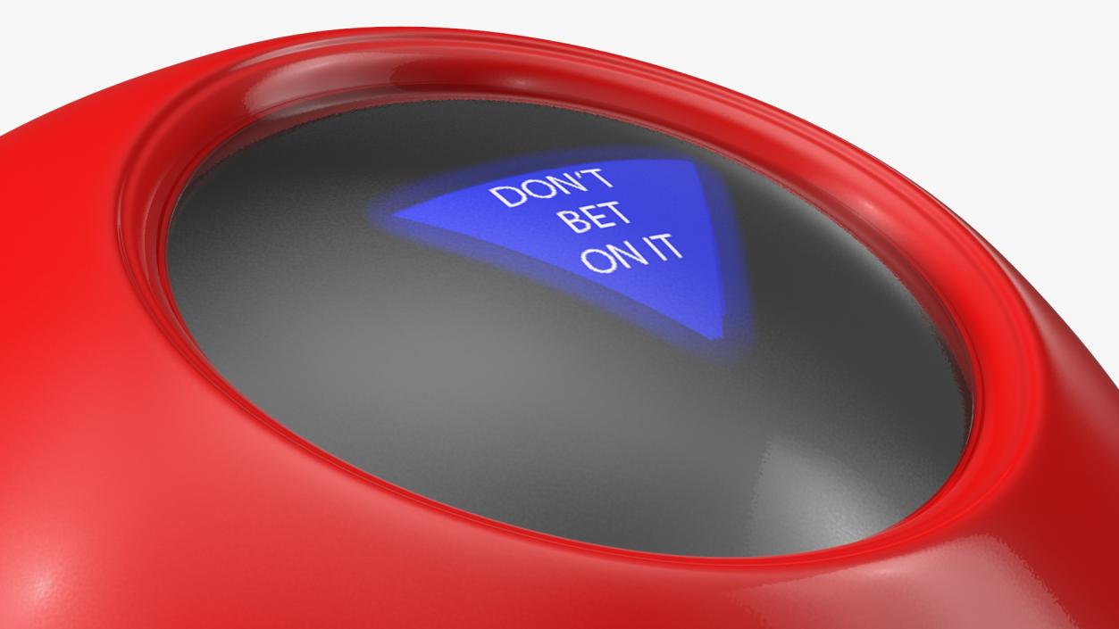 3D Red Magic 8 Ball