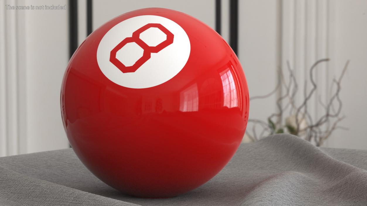 3D Red Magic 8 Ball