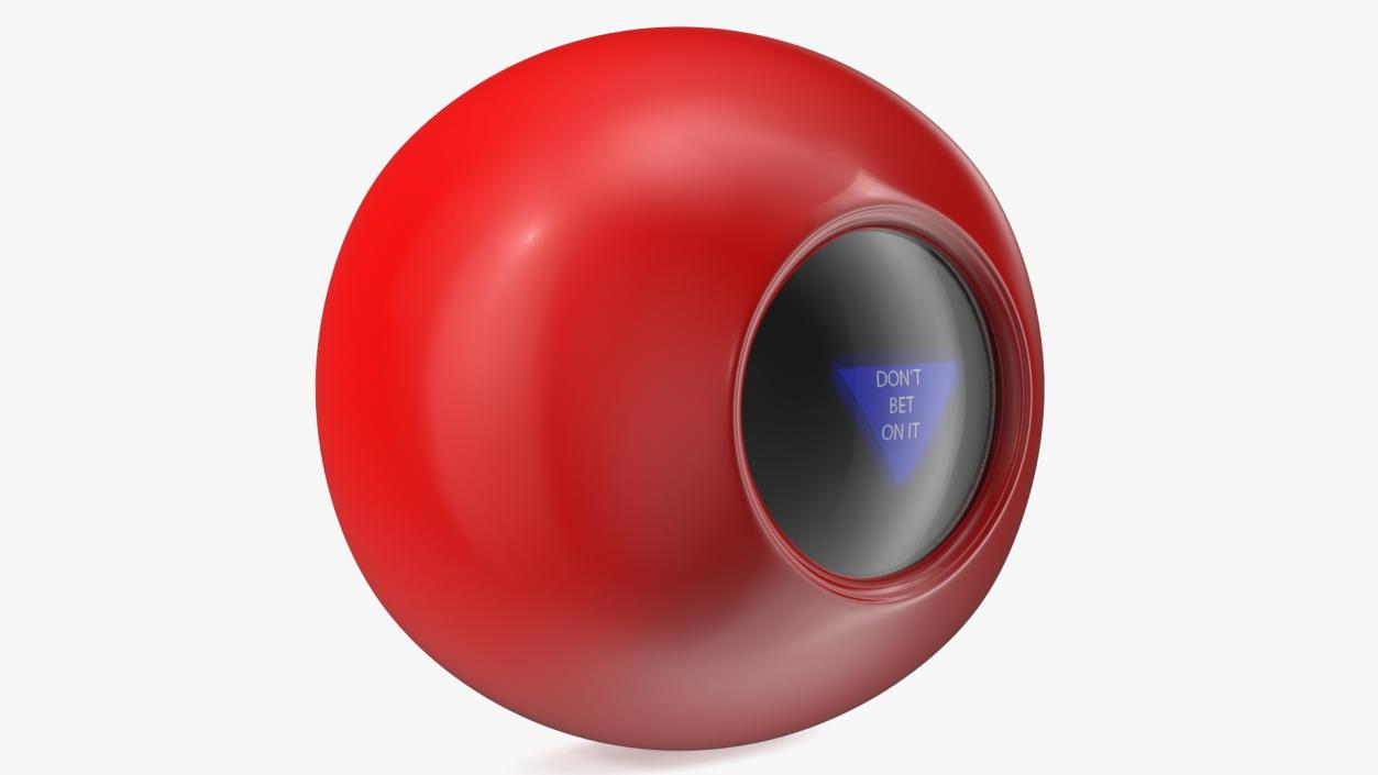 3D Red Magic 8 Ball