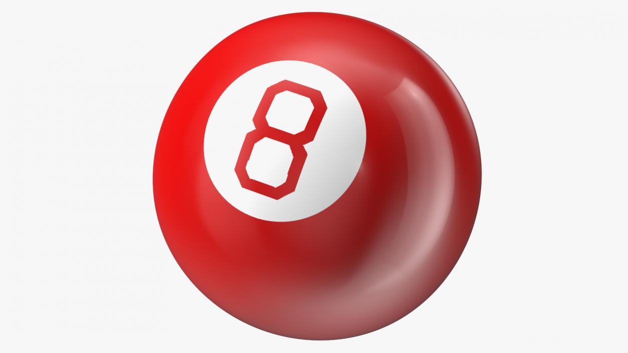 3D Red Magic 8 Ball