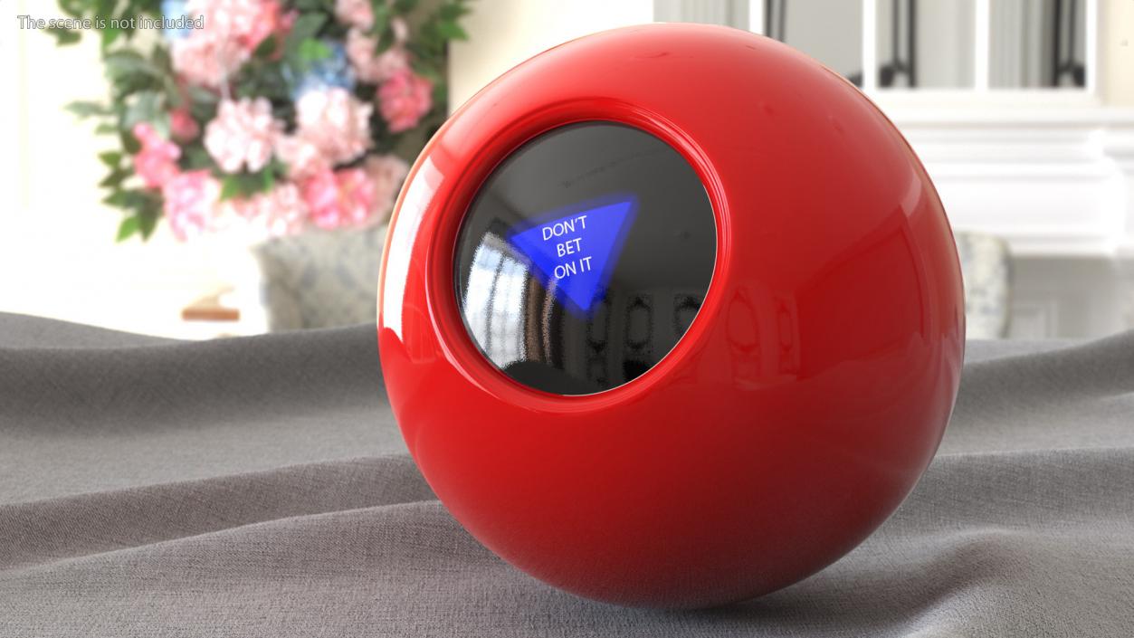 3D Red Magic 8 Ball