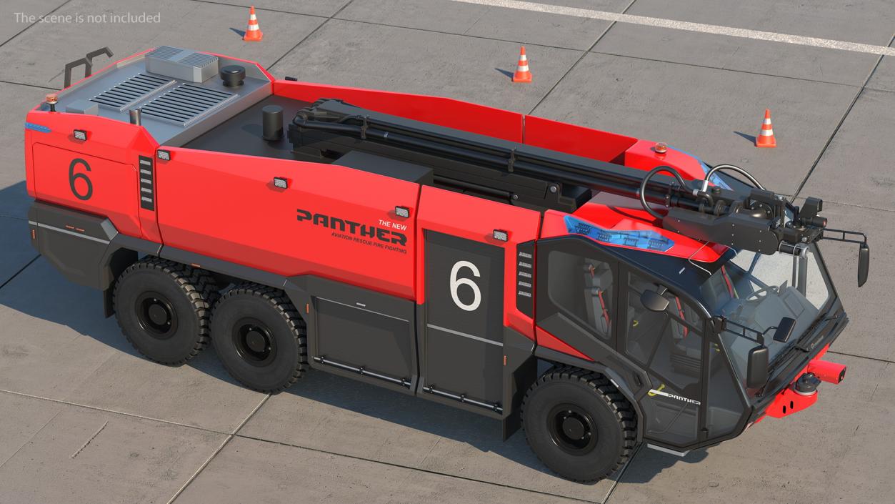 3D Rosenbauer Panther 6x6 Firefighting Truck