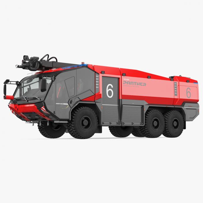 3D Rosenbauer Panther 6x6 Firefighting Truck