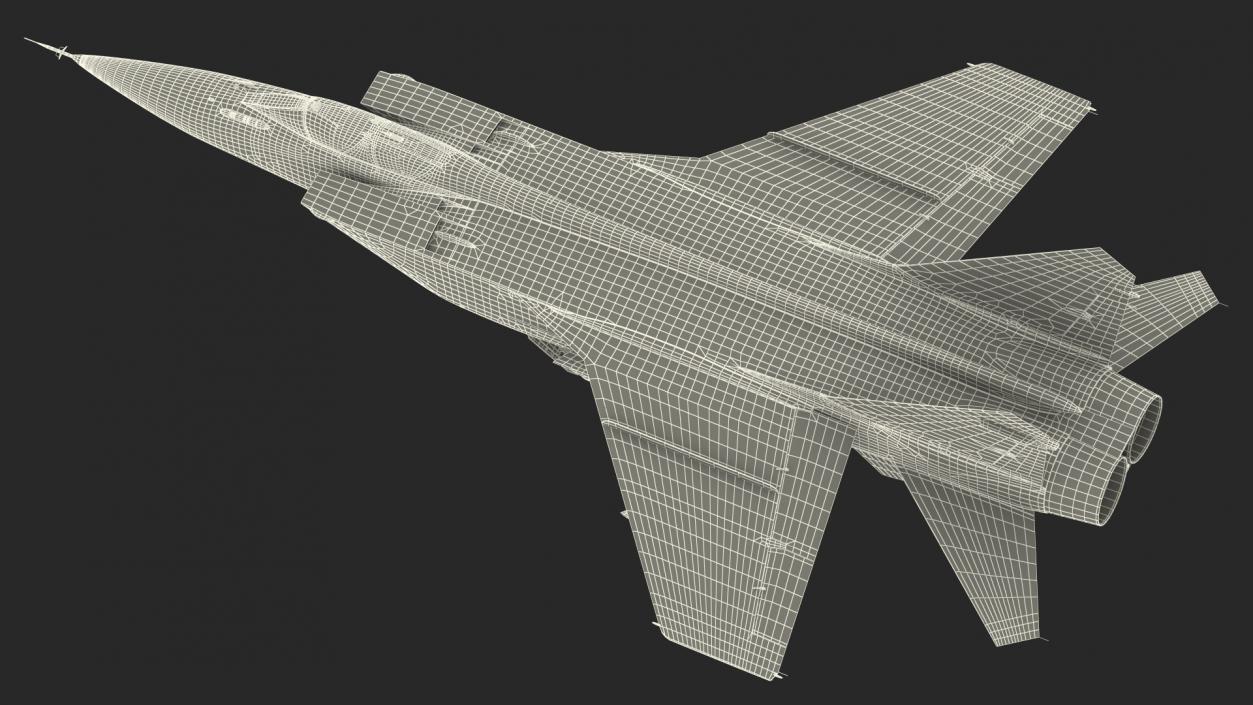 3D Supersonic Interceptor Aircraft Rigged model