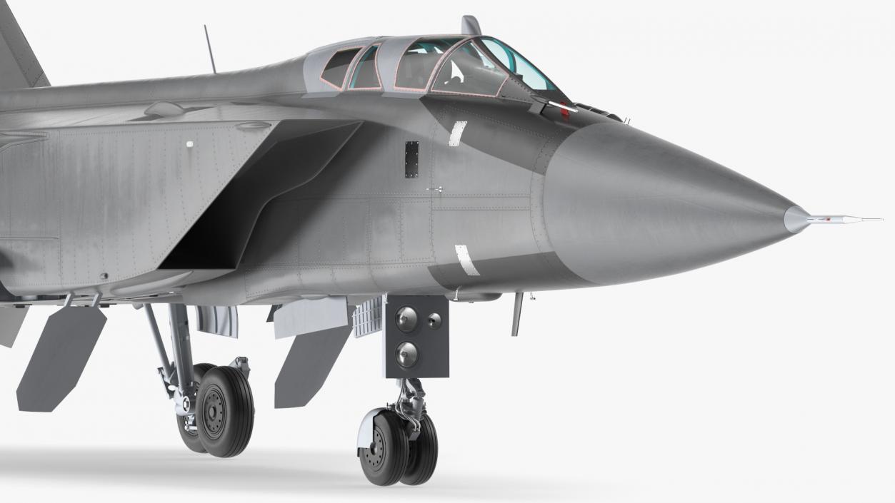 3D Supersonic Interceptor Aircraft Rigged model