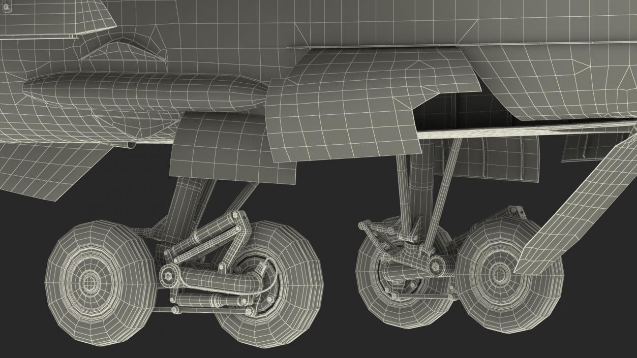 3D Supersonic Interceptor Aircraft Rigged model