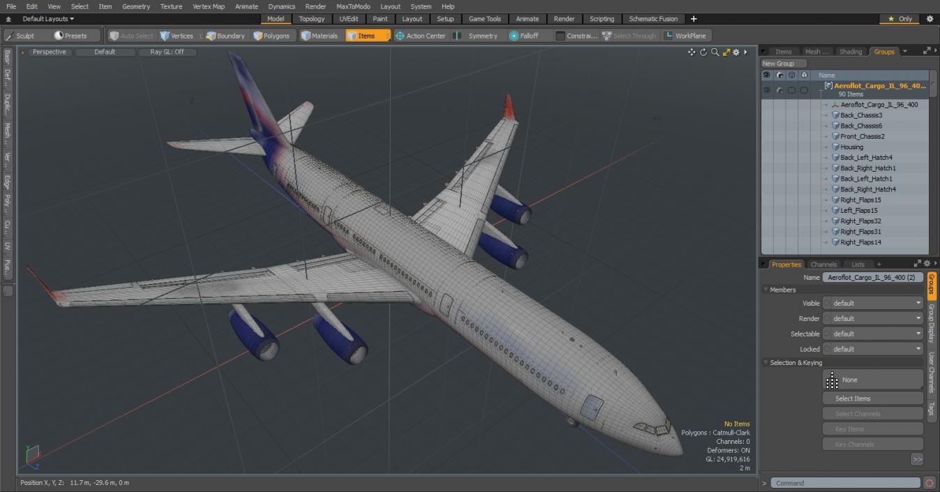 Aeroflot Cargo IL-96-400 3D model