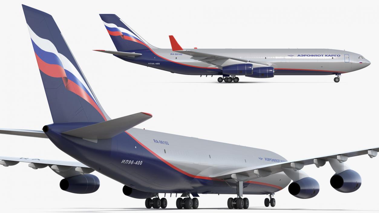 Aeroflot Cargo IL-96-400 3D model