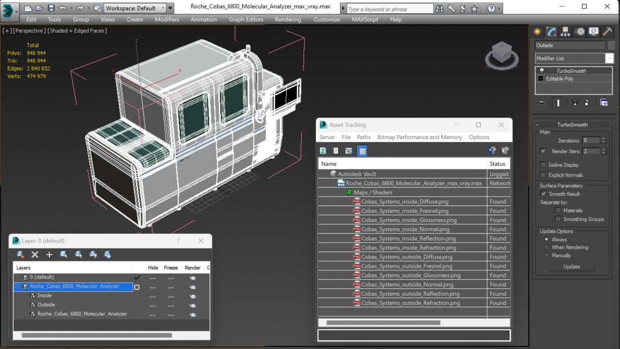 3D model Roche Cobas 6800 Molecular Analyzer