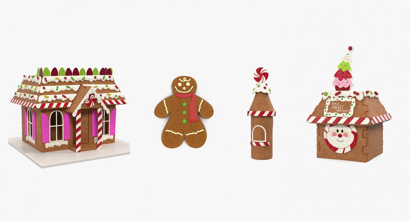 3D Gingerbread Cookie Collection 3