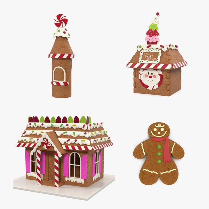 3D Gingerbread Cookie Collection 3