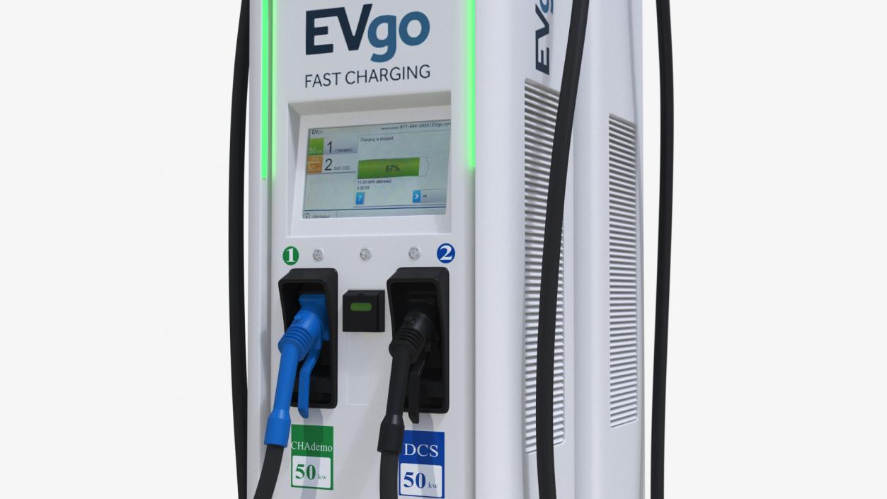 Lucid Electric Cars on EVgo Fast Charging Station 3D model