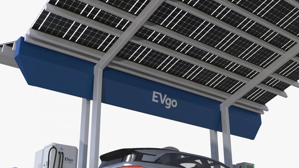 Lucid Electric Cars on EVgo Fast Charging Station 3D model