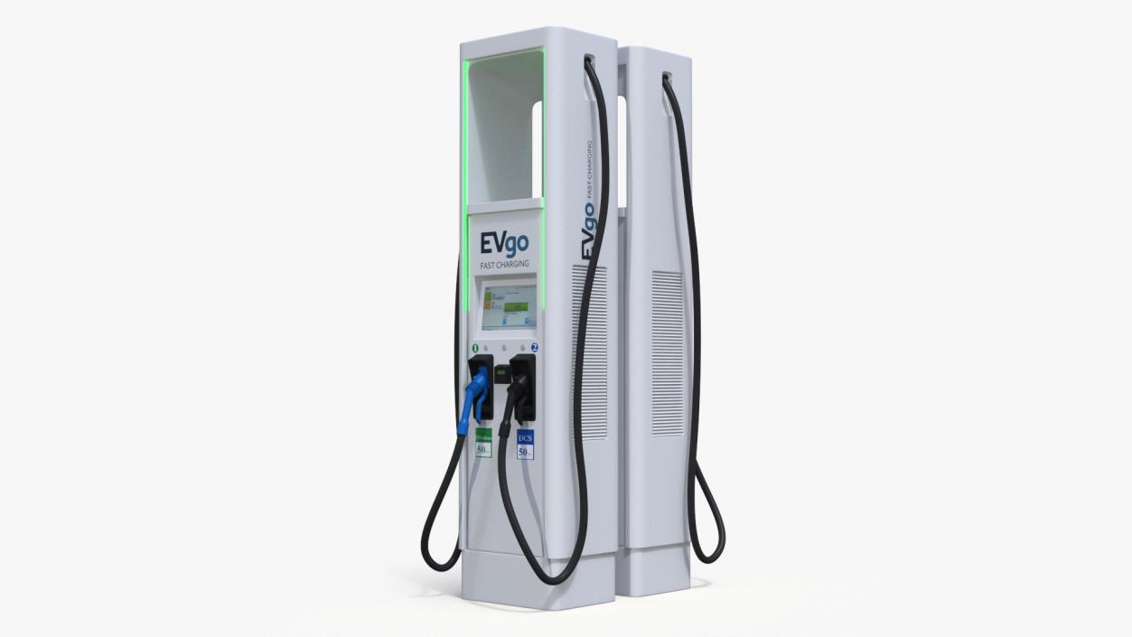 Lucid Electric Cars on EVgo Fast Charging Station 3D model