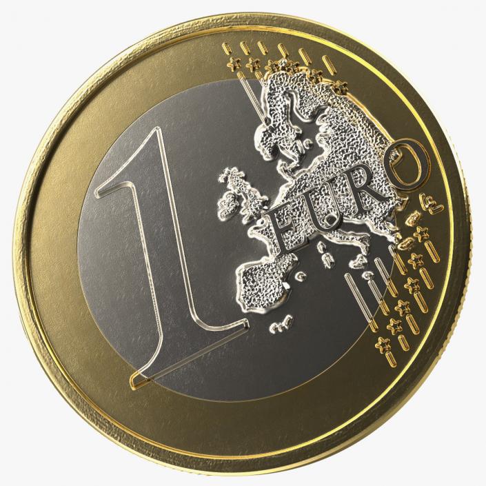 Italian 1 Euro Coin 3D model