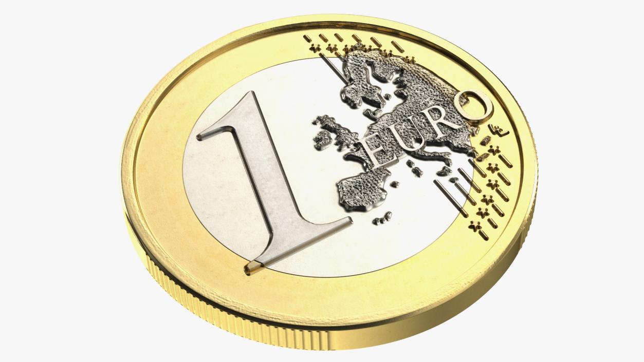 Italian 1 Euro Coin 3D model