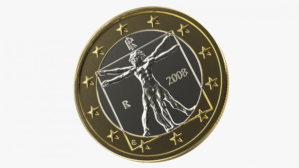 Italian 1 Euro Coin 3D model