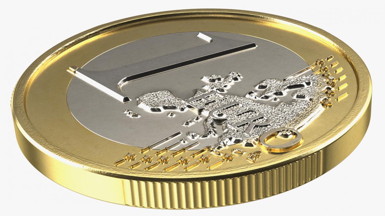 Italian 1 Euro Coin 3D model