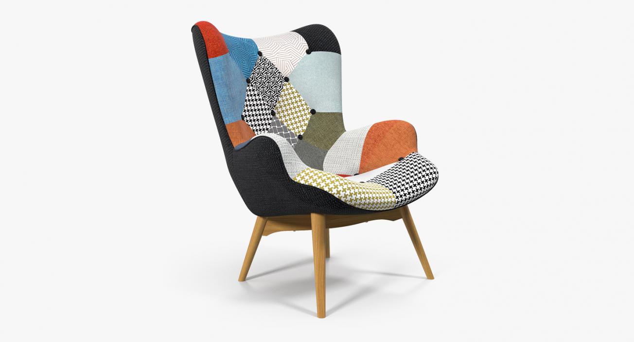 3D model Grant Featherston Lounge Chair Patchwork