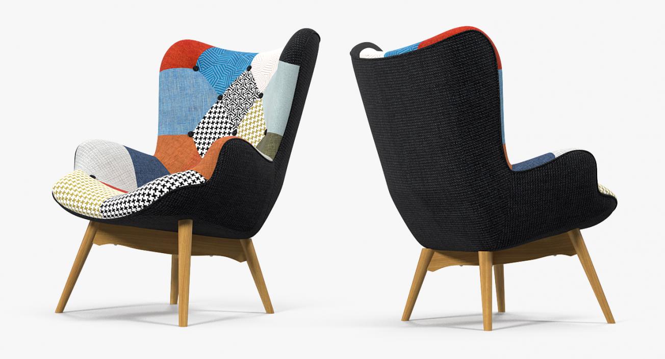 3D model Grant Featherston Lounge Chair Patchwork