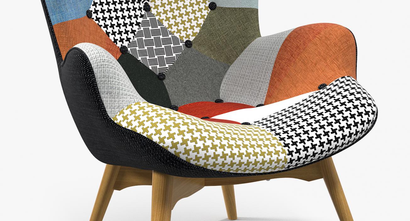 3D model Grant Featherston Lounge Chair Patchwork