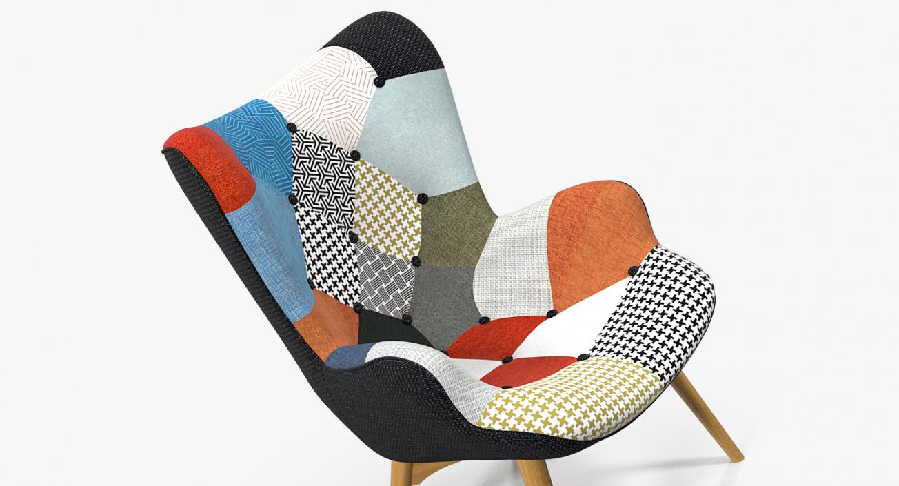 3D model Grant Featherston Lounge Chair Patchwork