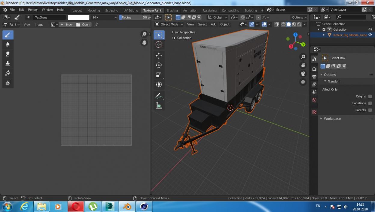 Kohler Big Mobile Generator 3D