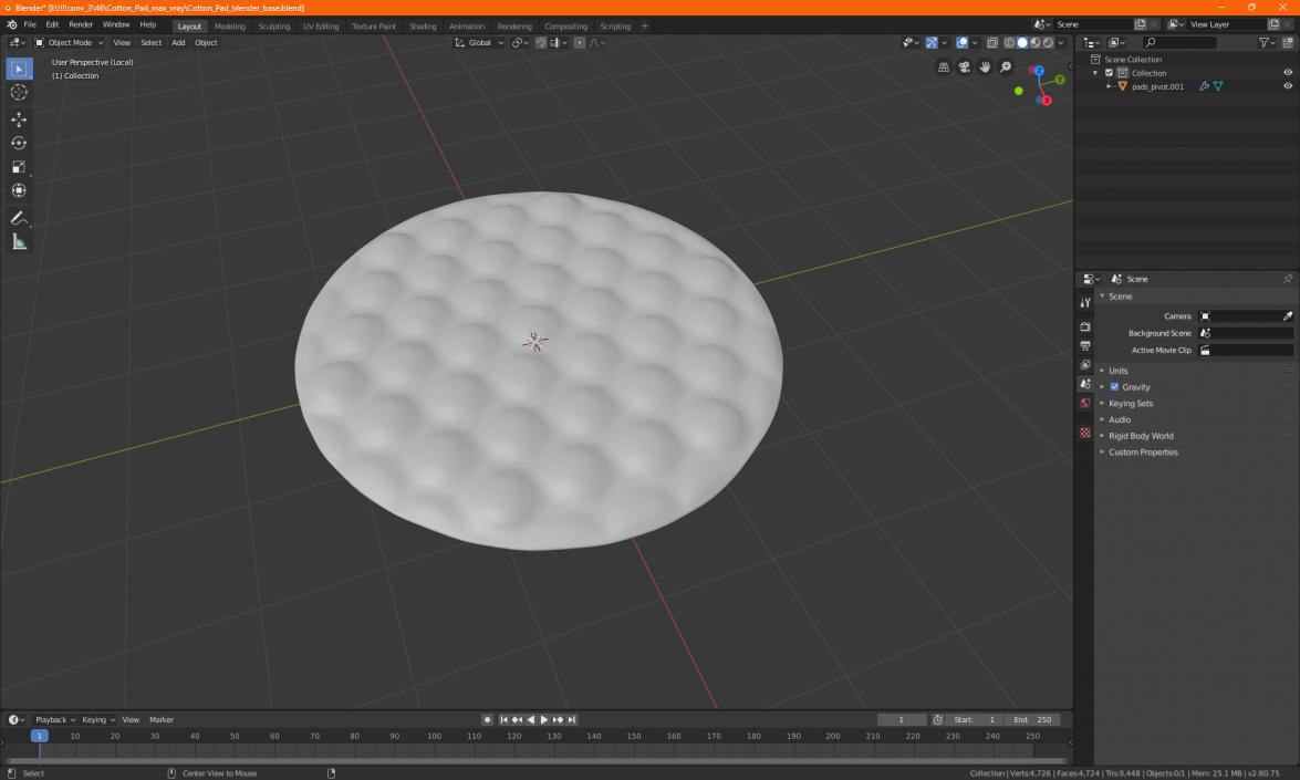 3D model Cotton Pad