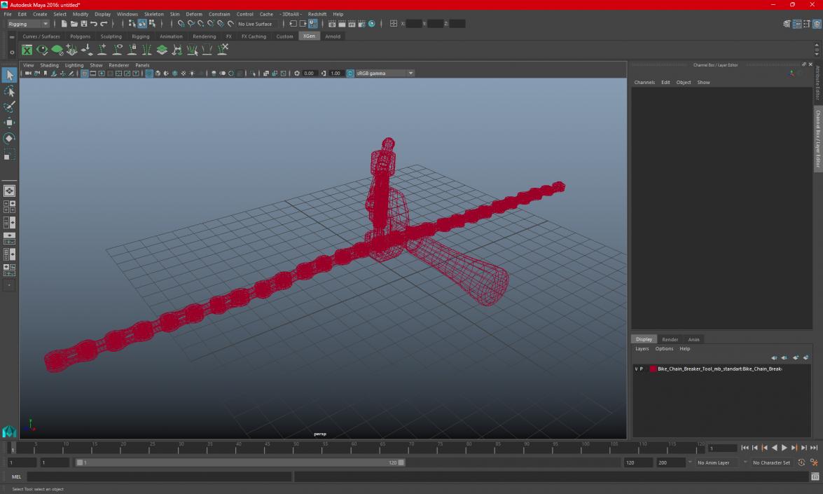 3D Bike Chain Breaker Tool model