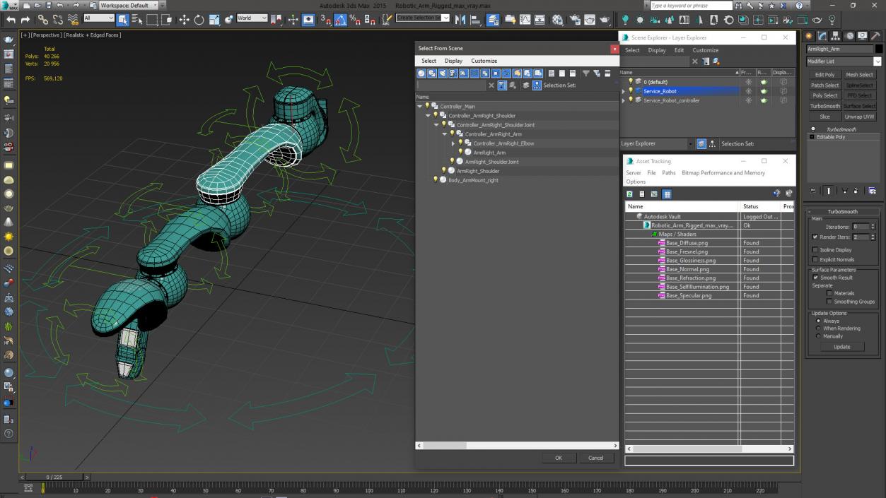 3D Robotic Arm Rigged model