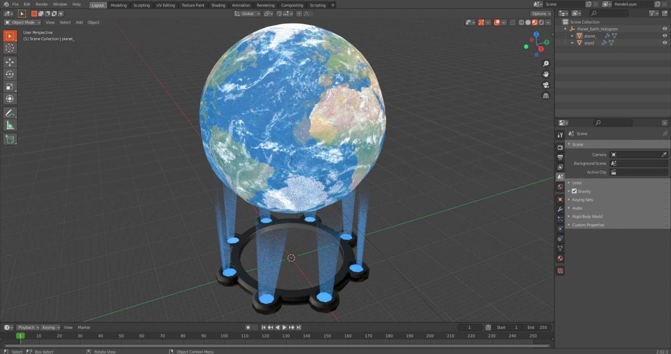 3D Planet Earth Hologram