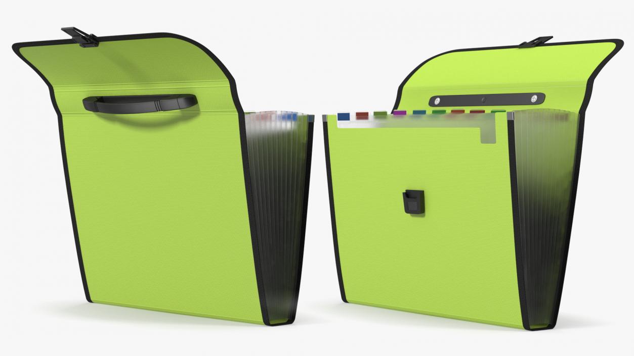 3D Green Expanding Document Holder Open