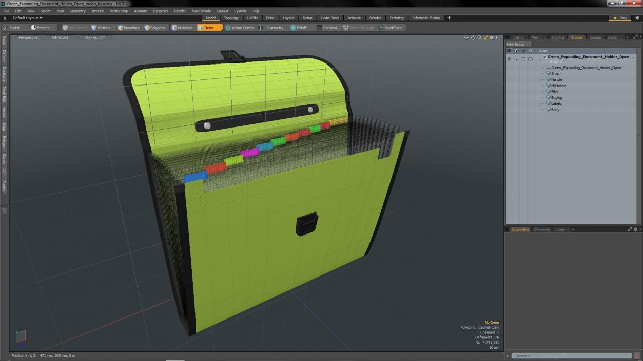 3D Green Expanding Document Holder Open