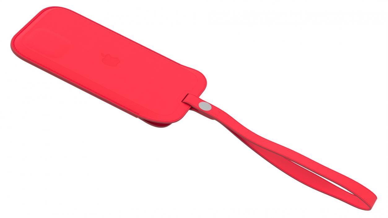 3D iPhone 12 Leather Sleeve with MagSafe Red