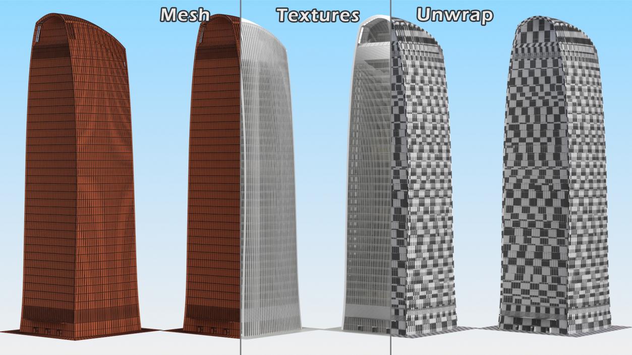 3D Commercial Skyscraper