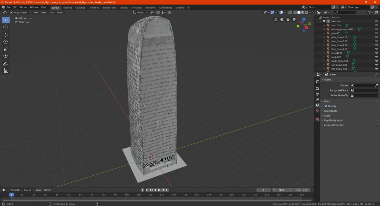 3D Commercial Skyscraper