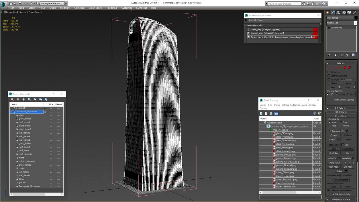 3D Commercial Skyscraper