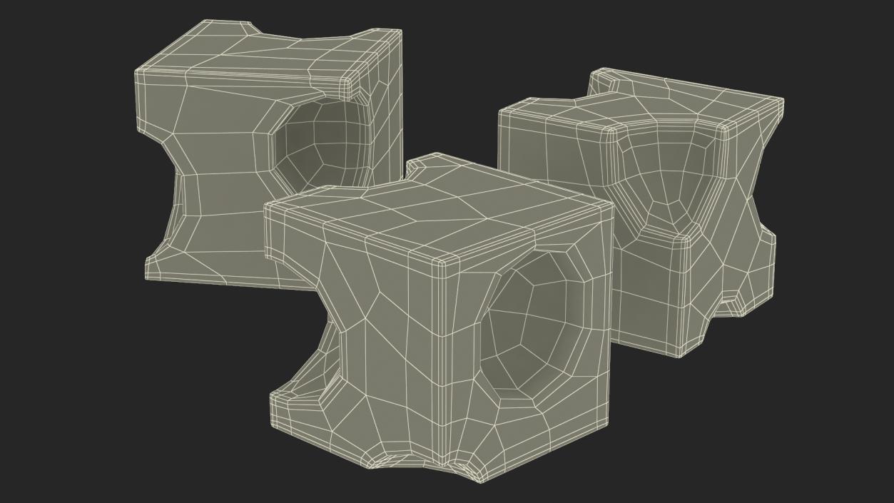 3D model Cartoon Cubes of Yellow Cheese