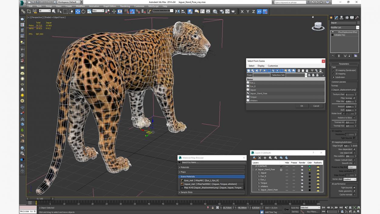 Jaguar Stand Pose 3D