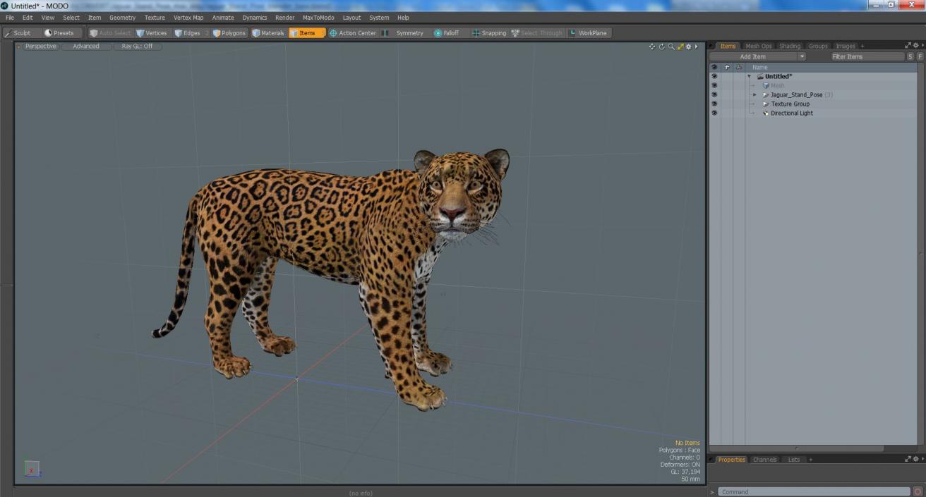 Jaguar Stand Pose 3D