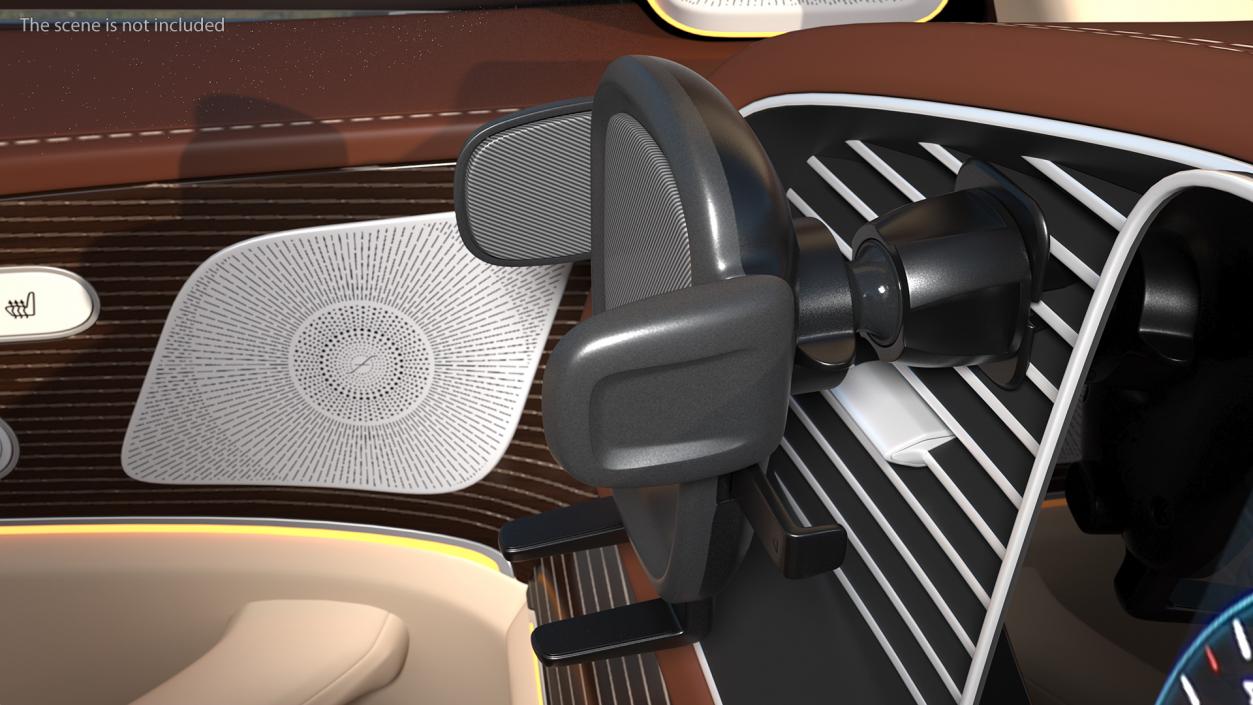 Air Vent Car Phone Holder Rigged 3D