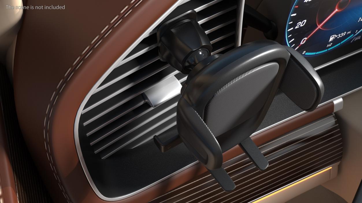 Air Vent Car Phone Holder Rigged 3D