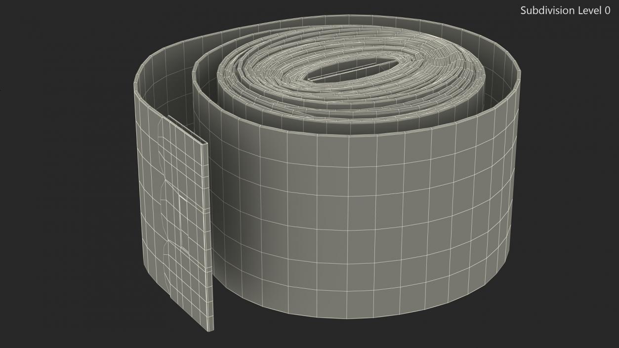 3D Blue Rolled Tailor Tape model